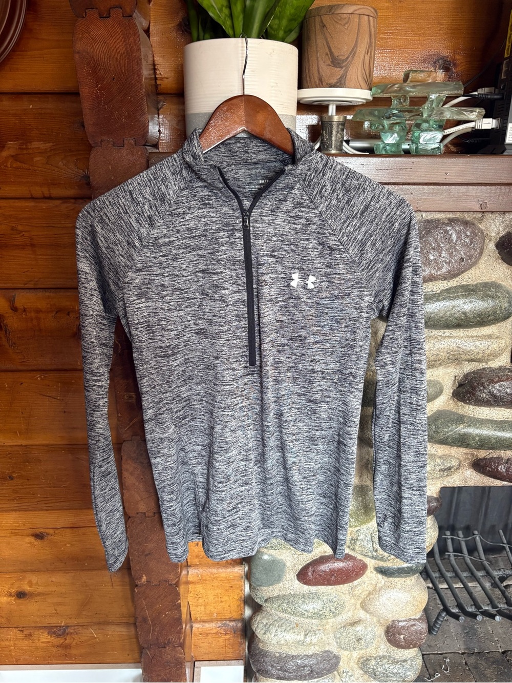 Under Armour UA Tech Twist 1/2 Zip HeatGear Pullover Grey Small